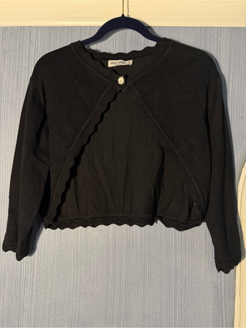 Grace Karin Black Bolero Cardigan Size 2XL Like New